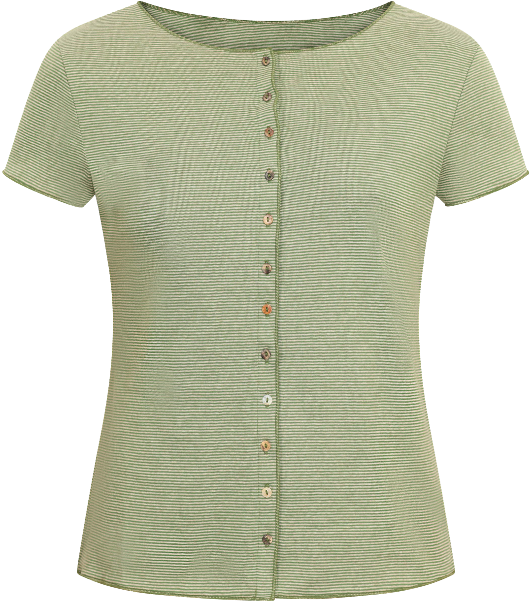 Button shirt s/s stripes organic cotton